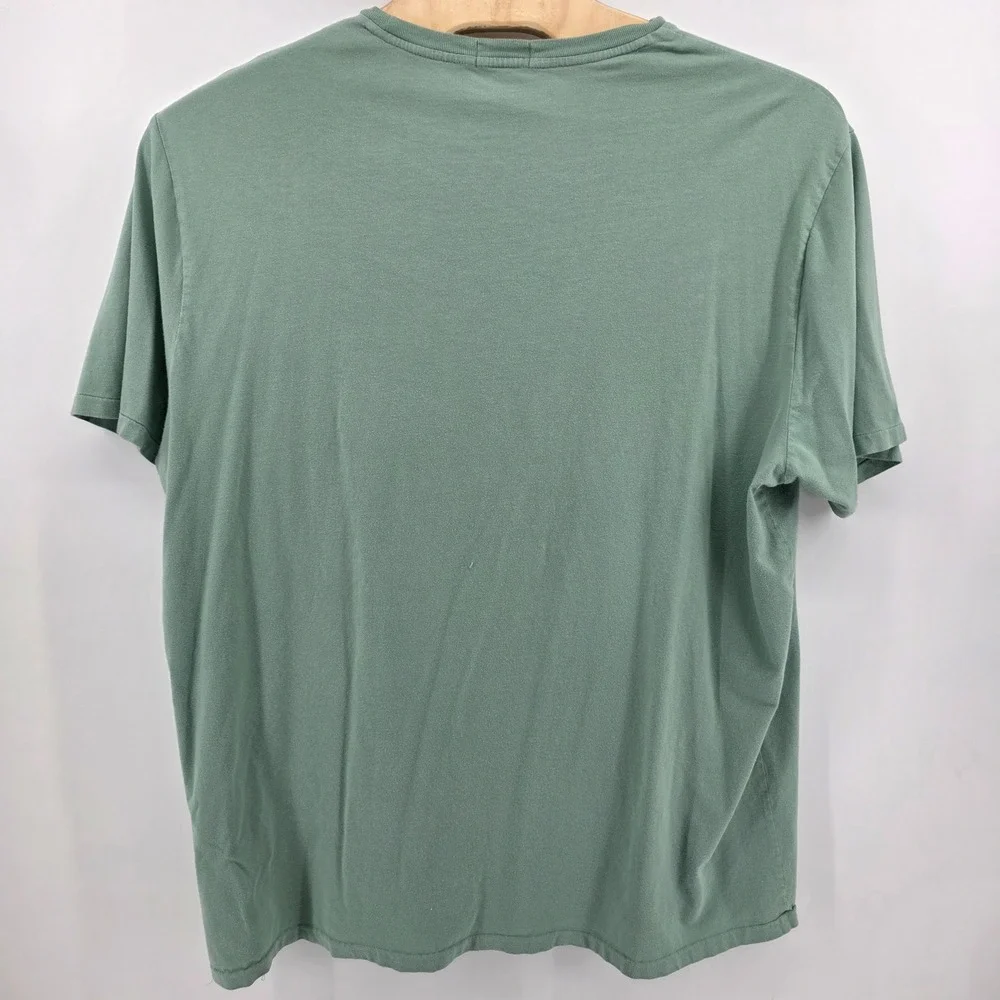 Polo Ralph Lauren T-Shirt Mens 3XLT Heritage Triple Pony Cotton Green Big & Tall